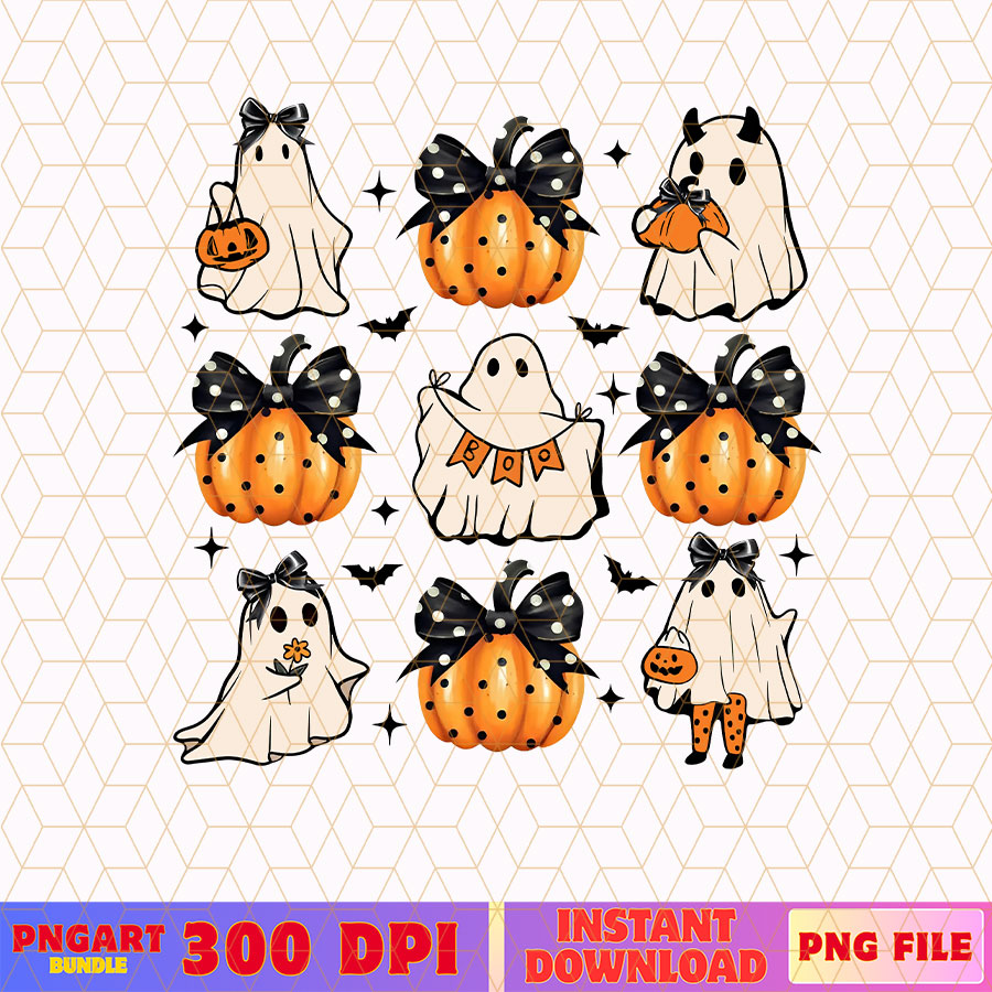 Black Coquette Bow Pumpkin Png Spooky Season Halloween Png