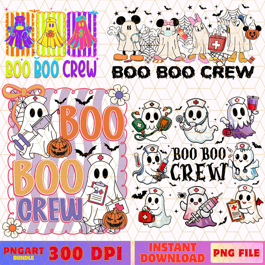 Boo Boo Crew Nurse Png Cute Ghost Nurse Halloween Png