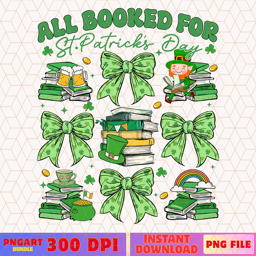 Coquette Bow All Booked For St Patricks Day Png Teacher Books Png