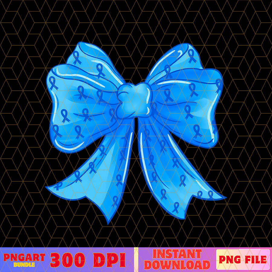 Diabetes Awareness Blue Ribbon Png Girly Coquette Bow Png