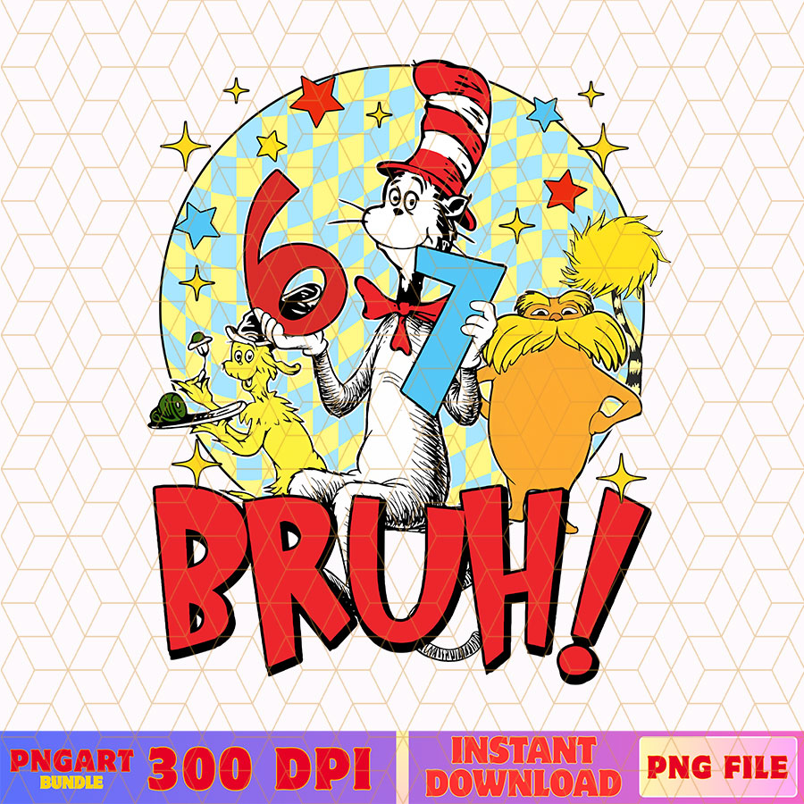 Dr Suess 6 7 Png Six Seven Cat In The Hat Png