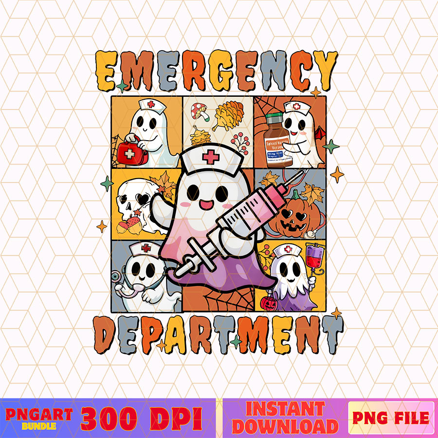 Emergency Department Nurse Halloween Png Cute Ghost Png