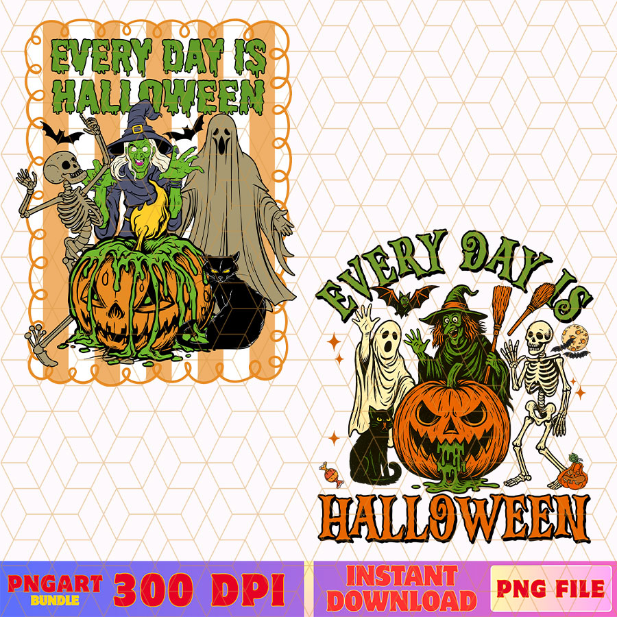 Every Day Is Halloween Png Cute Skeleton Spooky Season Png