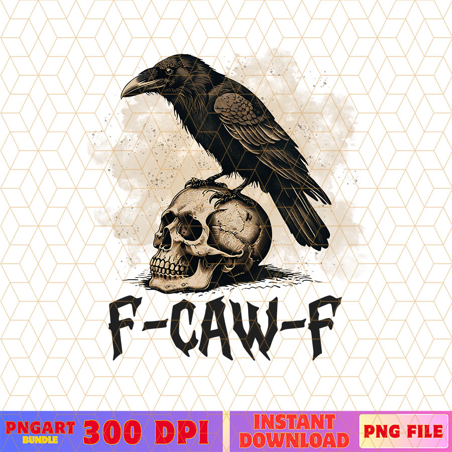 Gothic Raven on Skull Halloween Png Funny Halloween Png