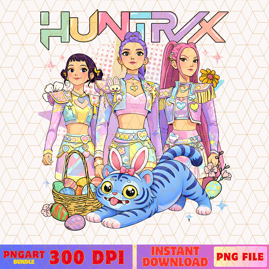 Huntrix Easter Day Png Kpop Saja Girls Happy Easter Day Png
