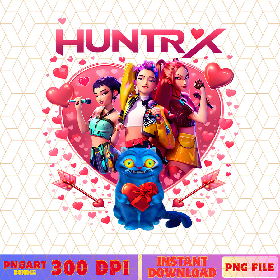 Huntrix Kpop Demon Hunters Valentine Png Huntrix Valentine Png