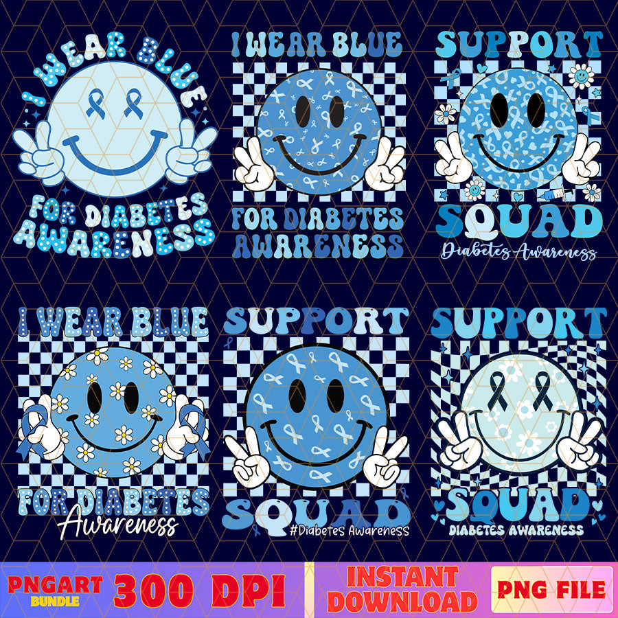 I Wear Blue For Diabetes Awareness Png
