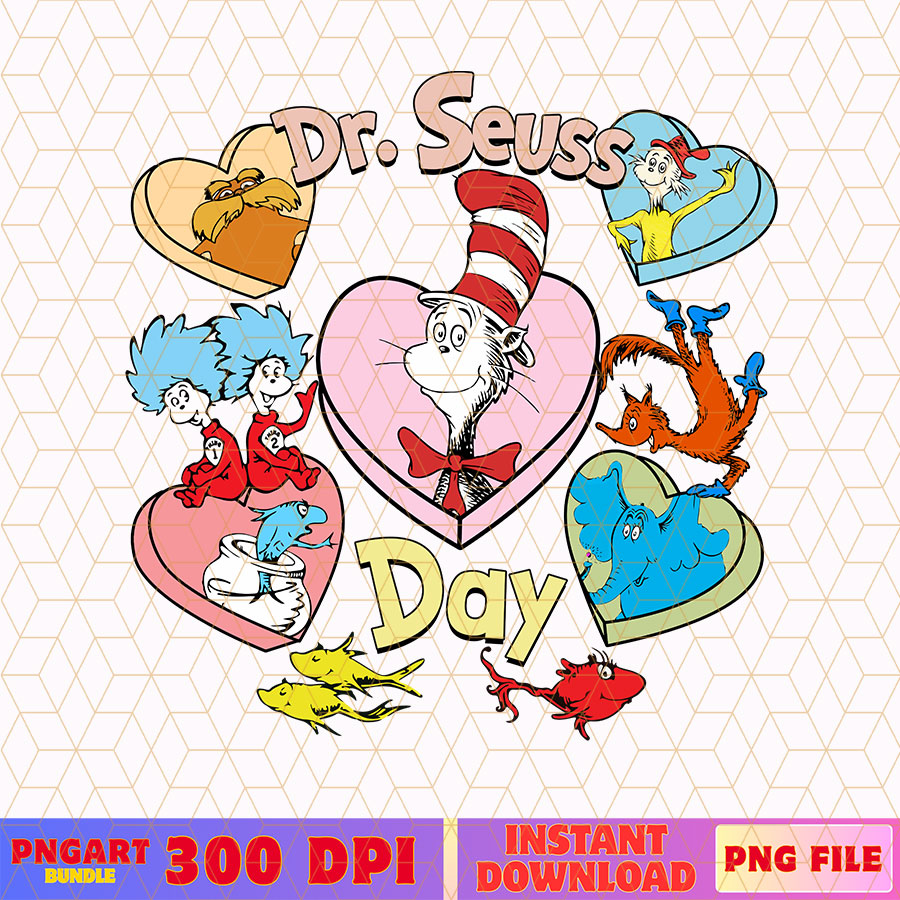 Retro Dr Seuss Day Png Read Across America Dr Seuss Png