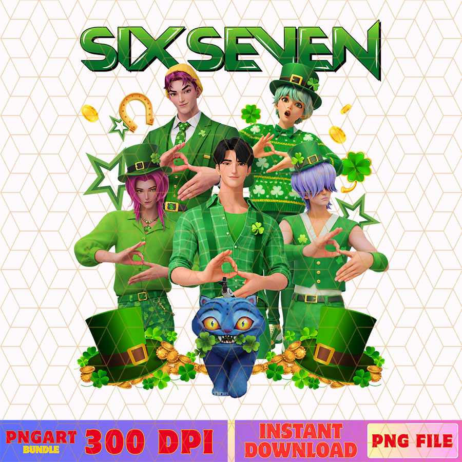 Six Seven Saja Boys St Patricks Day Png 6 7 Kpop Fan Png