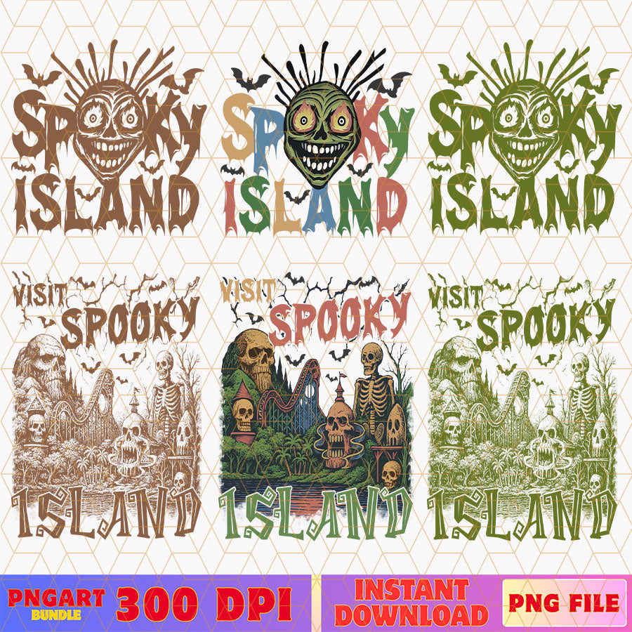 Spooky Island Amusement Park Png Funny Halloween Movie Png