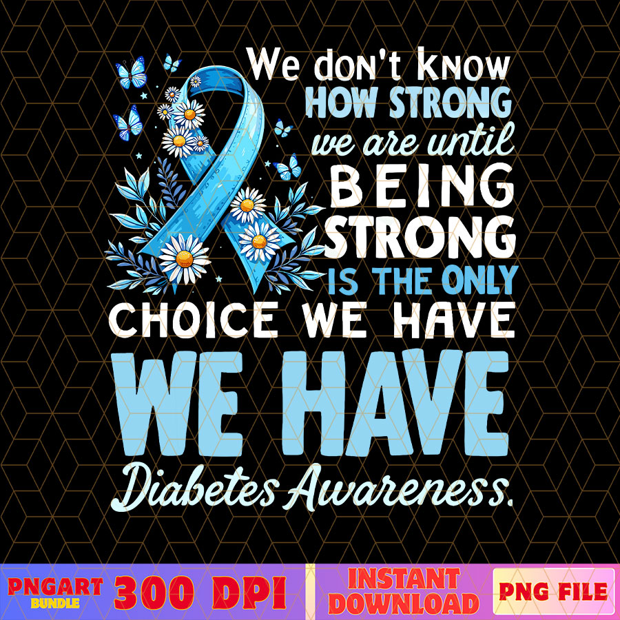 Stronger Together Diabetes Awareness Png Blue Ribbon Png
