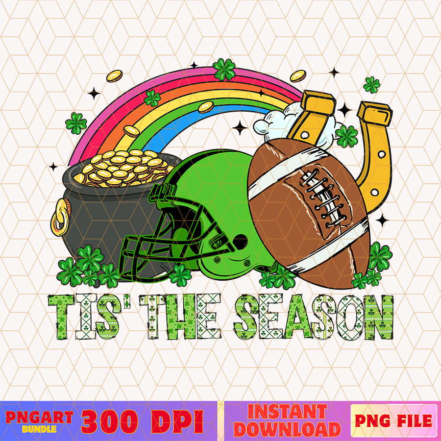 Tis The Season American Football St Patricks Day Png Football Lover Png