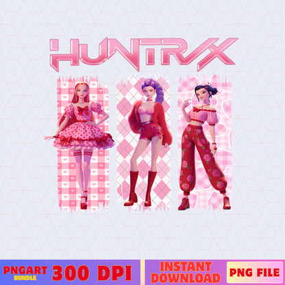 Valentine Huntrix Kpop PNG, Demon Hunters, Saja Girls Mira Rumi Zoey Png