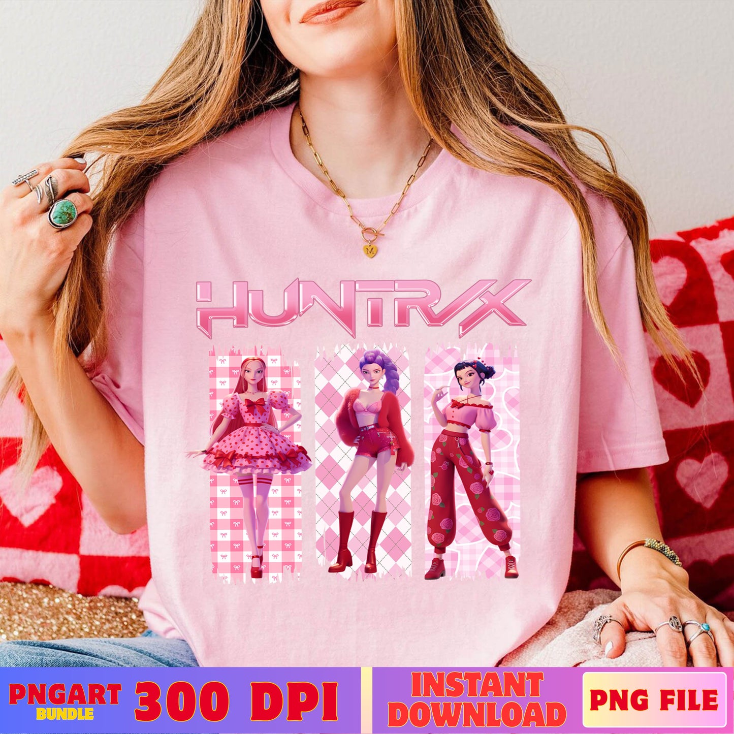 Valentine Huntrix Kpop PNG, Demon Hunters, Saja Girls Mira Rumi Zoey Png