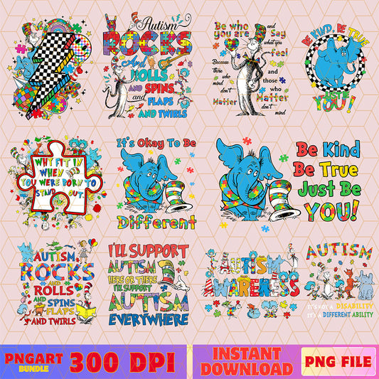 Autism Awareness Dr Seuss Png It's Okay To Be Different Png