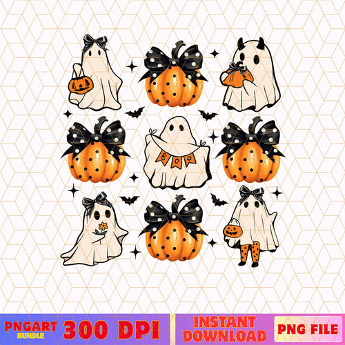Black Coquette Bow Pumpkin Png Spooky Season Halloween Png