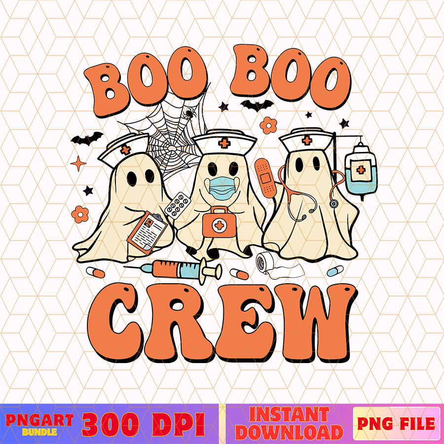 Boo Boo Crew Halloween Nurse Png Funny Ghost Nurse Png
