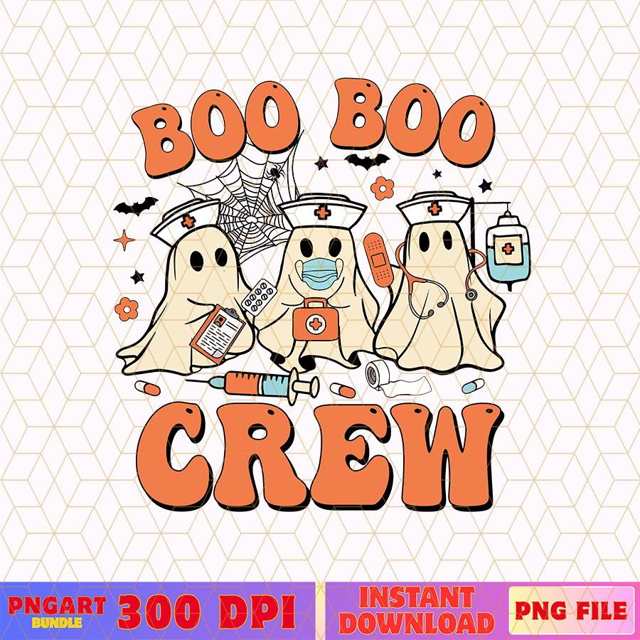 Boo Boo Crew Halloween Nurse Png Funny Ghost Nurse Png
