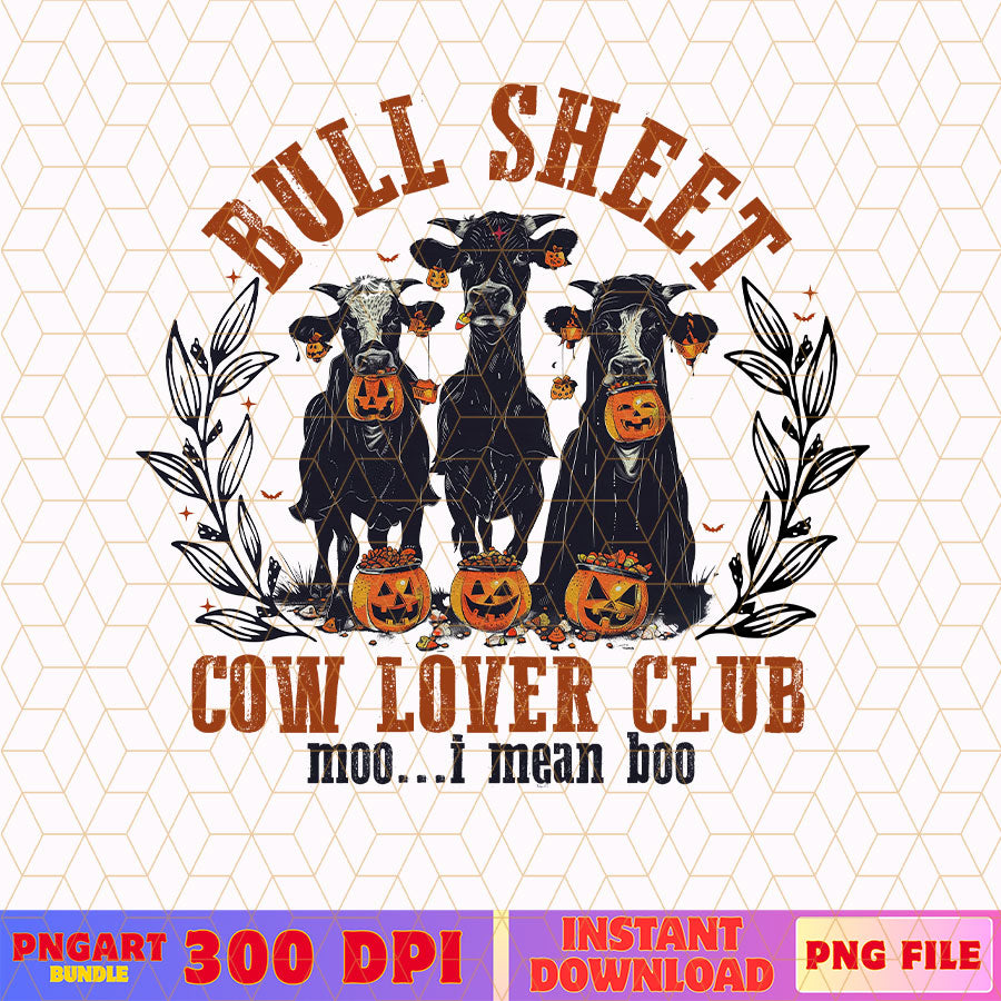 Bull Sheet Cow Lover Halloween Png Spooky Season Png