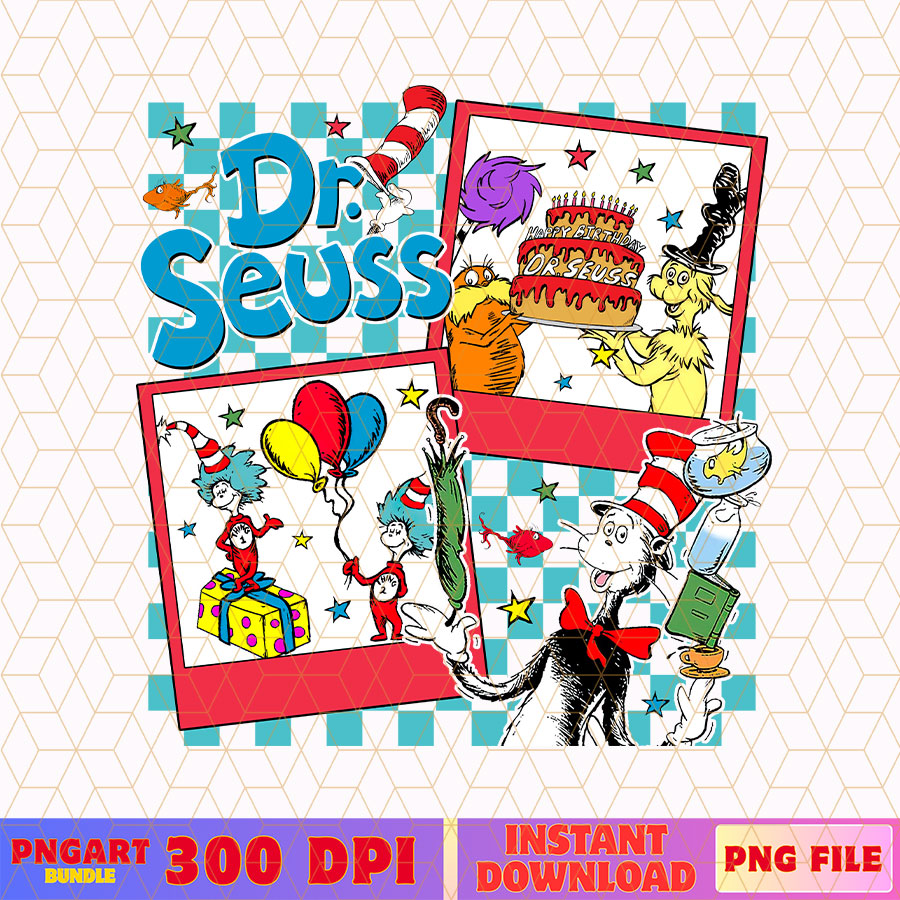 Checkered Dr Seuss Day Png Cartoon Read Across America Png