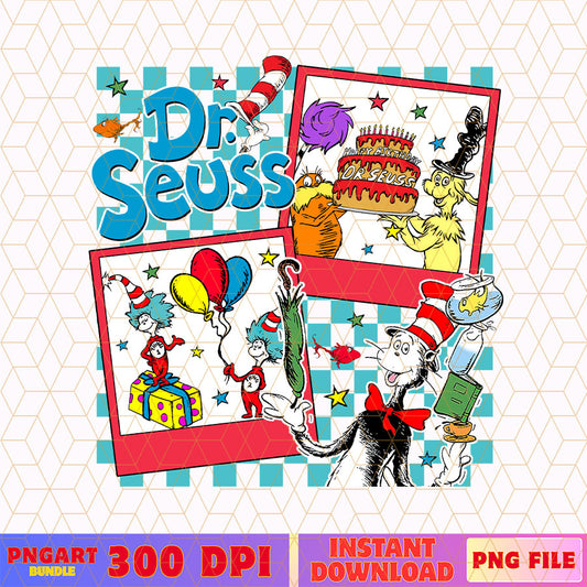 Checkered Dr Seuss Day Png Cartoon Read Across America Png