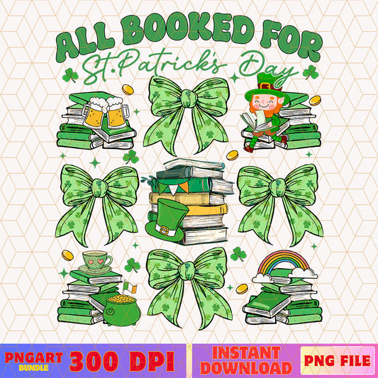Coquette Bow All Booked For St Patricks Day Png Teacher Books Png