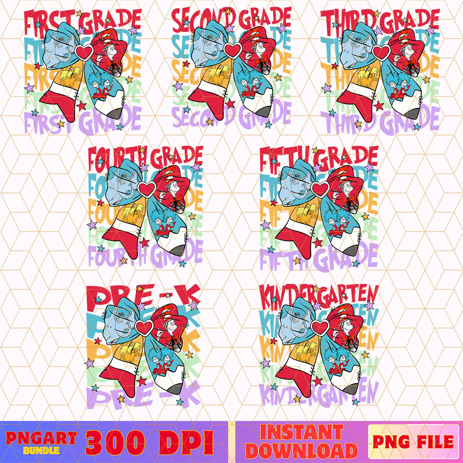 Coquette Bow Grade Dr Seuss Day Png Teacher Dr Seuss Png