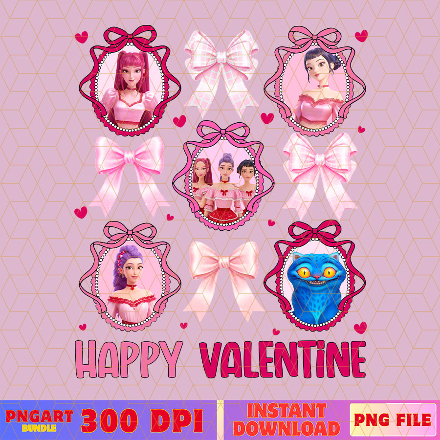 Coquette Bow Kpop Demon Hunters Png Huntrix Valentine Png