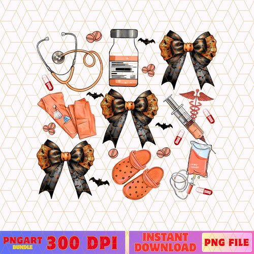 Coquette Bow Nurse Life Halloween Png Funny Nurse Png