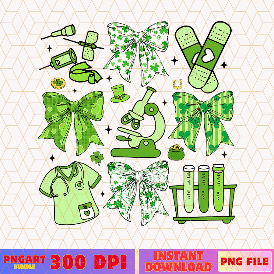 Coquette Bow Phlebotomy St Patricks Day Png Nurse Life Png