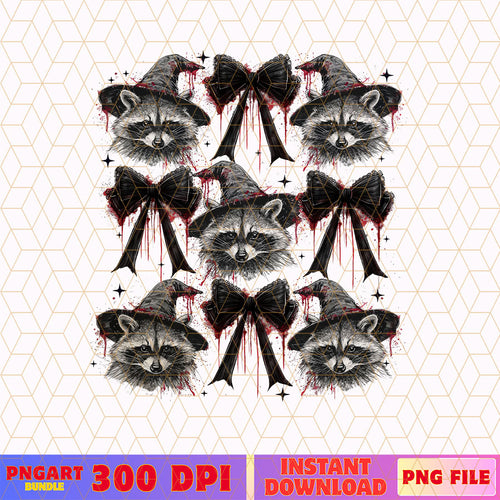 Coquette Bow Raccoon Halloween Png Funny Raccoon Png