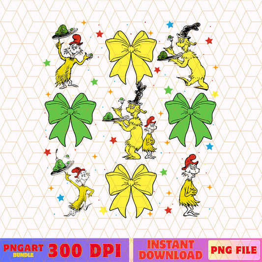 Coquette Bow Sam I Am Dr Seuss Png Green Eggs And Ham Png