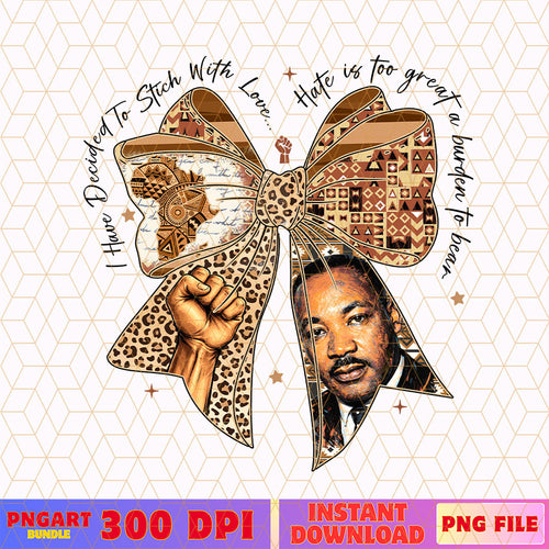 Coquette Martin Luther King Black History Png MLK Day Png