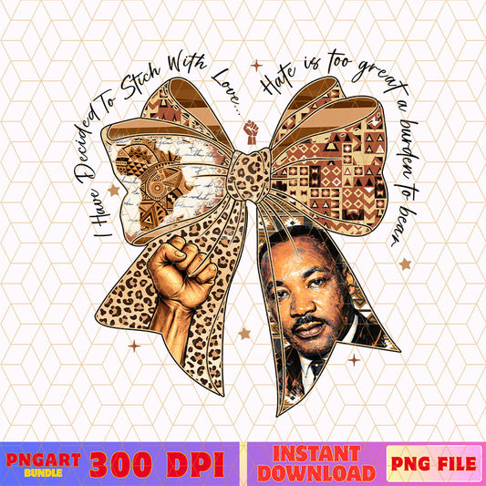 Coquette Martin Luther King Black History Png MLK Day Png