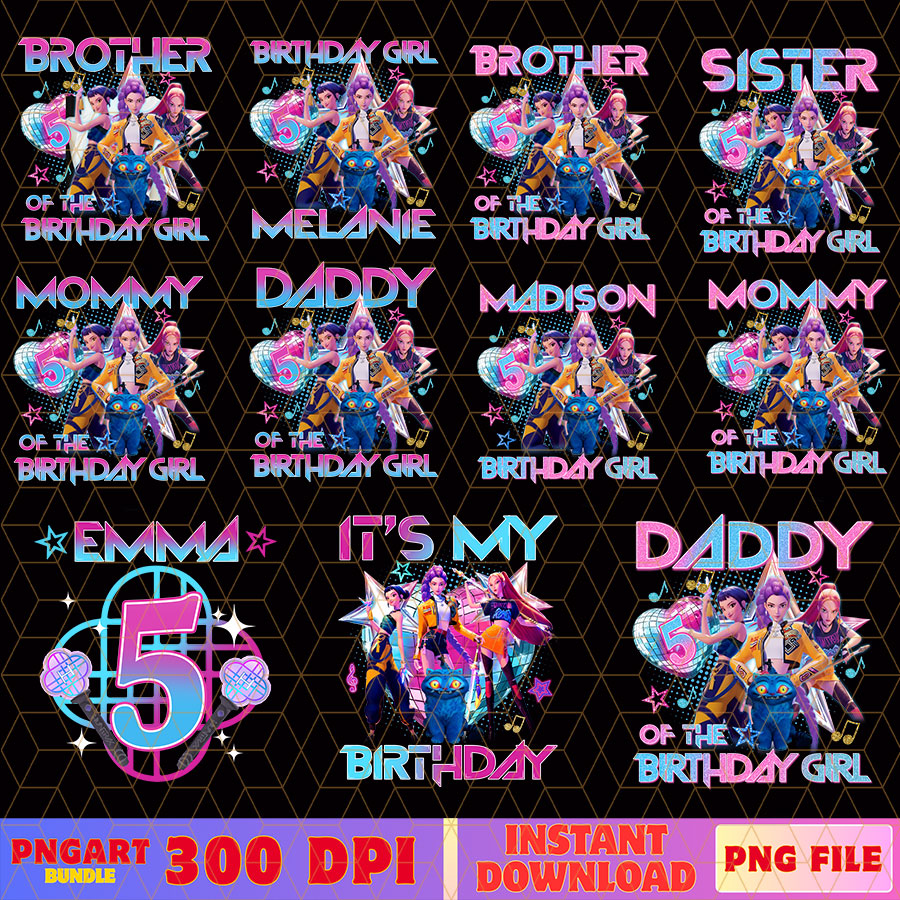 Custom Kpop Demon Hunters Birthday Png Huntrix Birthday Png