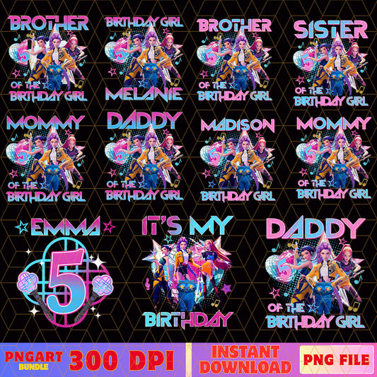 Custom Kpop Demon Hunters Birthday Png Huntrix Birthday Png