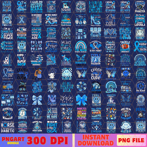 Diabetes Awareness Png Bundle In November Wear Blue Png