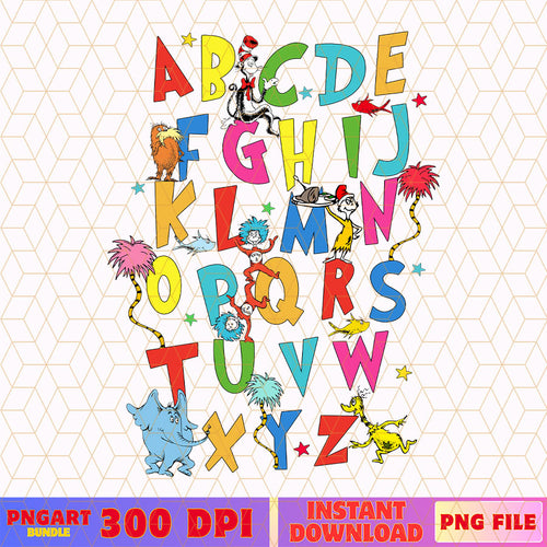 Dr Seuss Alphabet Png Read Across America Alphabet Png