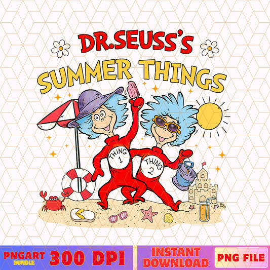 Dr Seuss Summer Things Png Funny Summer Beach Vacation Png