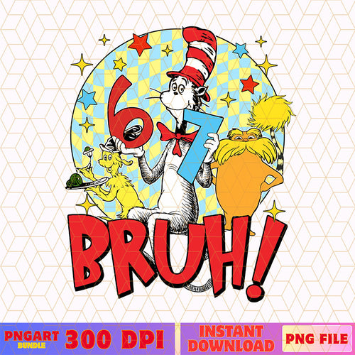Dr Suess 6 7 Png Six Seven Cat In The Hat Png