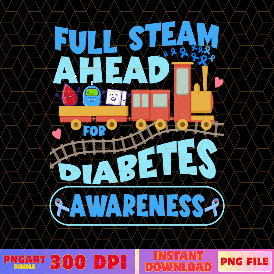 Full Steam Ahead For Diabetes Awareness Png Blue Ribbon Png