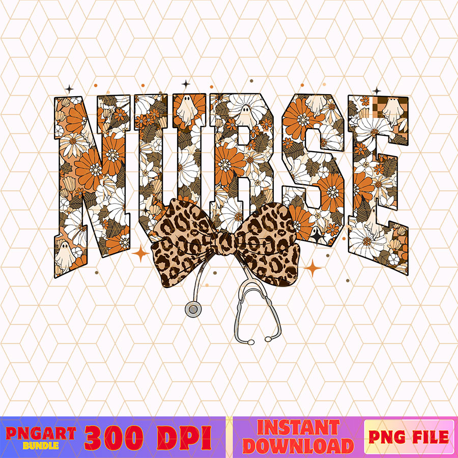 Halloween Nurse Bow Stethoscope Png Spooky Retro Nurse Png