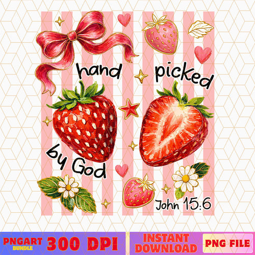Hand Picked By God Png Striped Sweet Summer Time Design