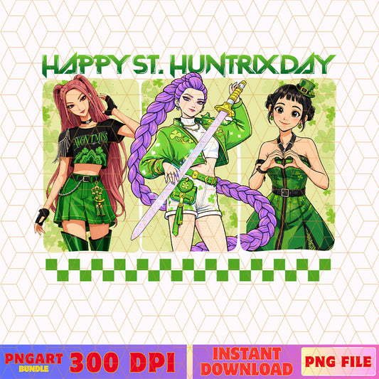 Happy St. Huntrix Day PNG Kpop Huntrix St Patricks Day Png