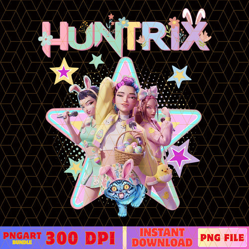 Huntrix Easter Day Png Huntrix Kpop Demon Hunters Png