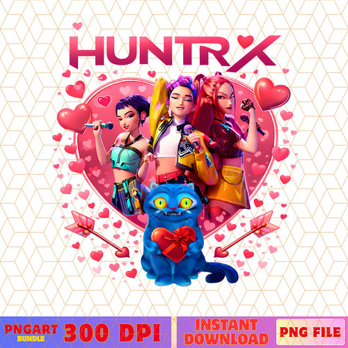 Huntrix Kpop Demon Hunters Valentine Png Huntrix Valentine Png