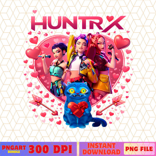 Huntrix Kpop Demon Hunters Valentine Png Huntrix Valentine Png