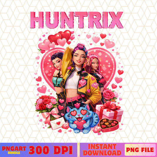 Kpop Demon Hunters Huntrix Valentine Png Kpop Valentine Png