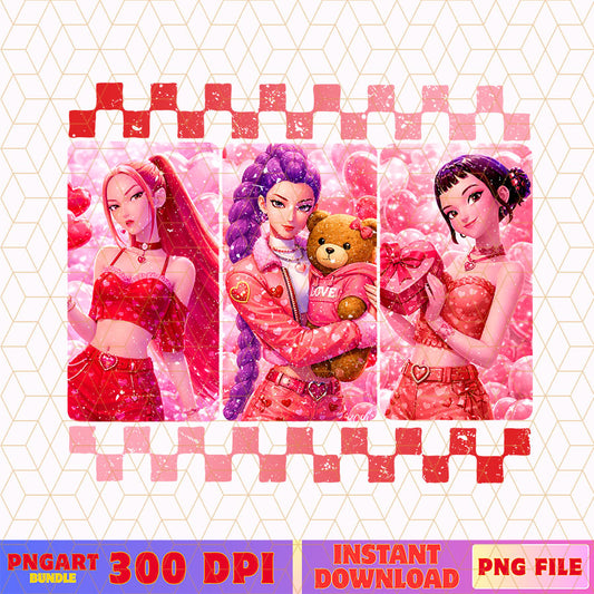 Huntrix Valentine Png Valentine Kpop Demon Hunters Png