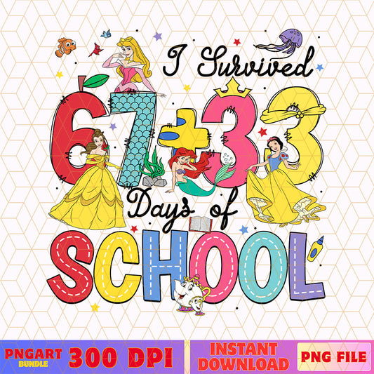 I Survived 100 Days Of School Cartoon Png Kids 100 Days Png